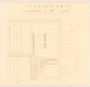 Garten am Postgebäude, Perleberg: Lageplan des Gebäudes 1:200