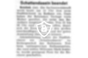 Schattendasein beendet