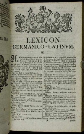 Lexicon Germanico - Latinum.