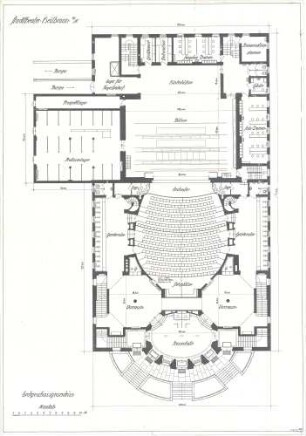 Fischer, Theodor; Heilbronn; Stadt-Theater - Grundriss EG