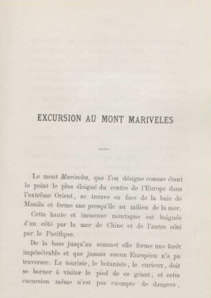 Excursion au mont Mariveles