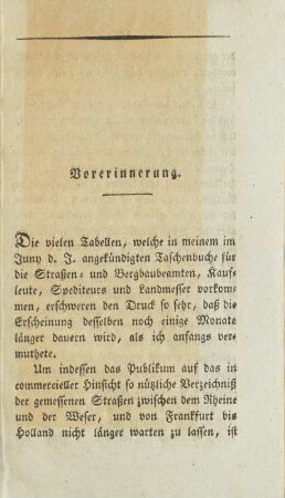 Vorerinnerung
