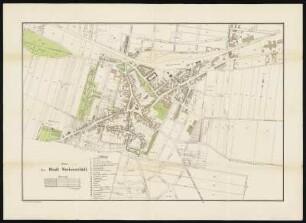 Plan der Stadt Markranstädt, 1:4000, Lithographie, 1906 : Plan der Stadt Markranstädt / gez. Kilian, Stadtbaumeister i. Jahre 1906. - 1:4 000. - Leipzig : Kühnel´s Adressbuch-Verlag, 1906. - 1 Kt. : Lithogr. ; 54,5 x 37,3 cm. - Mit Gebäudeverzeichnis und Grundstücksnummern.