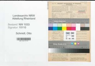 Entnazifizierung Otto Schmidt , geb. 20.08.1922 (Polizeianwaerter)