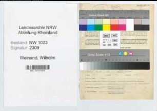 Entnazifizierung Wilhelm Weinand , geb. 06.03.1902 (Finanzangest.)
