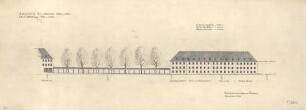 Wiederaufbau Siegen 1947-1950: Wiederaufbau Siegen zwischen 1947-1950, Nr. 19, Bebauung Sandstraße (Westseite) - Ansichtsskizze