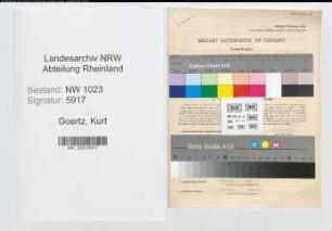 Entnazifizierung Kurt Goertz , geb. 26.07.1902 (Landgerichtsdirektor)