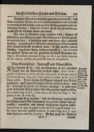 Von Gemählden / Anwurff und Ubertäffeln