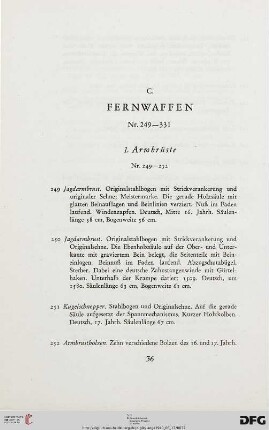1. Armbrüste (Nr. 249-252)