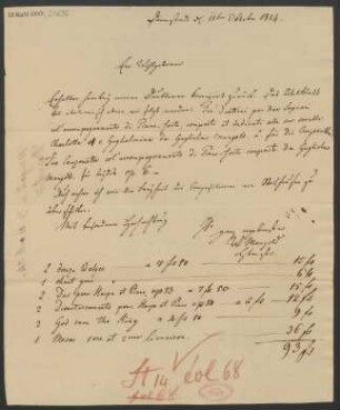 Brief an B. Schott's Söhne : 11.10.1824