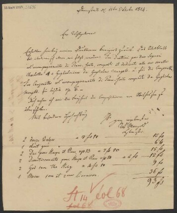 Brief an B. Schott's Söhne : 11.10.1824