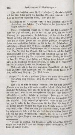 242-249 "Wegweiser für einen gebildeten Irländer auf seinen Wanderungen zur Entdeckung einer Religion" von M. O'Sullivan
