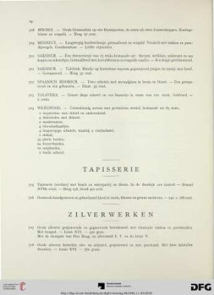Zilverwerken (Nr. 717-751)