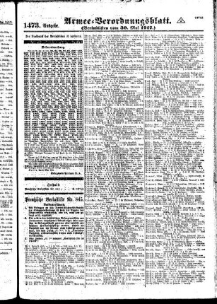 1473.Ausgabe. Mittwoch, 30. Mai 1917