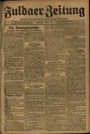 Ausgabe vom Dienstag, den 07. März 1922.