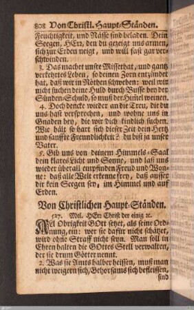 Von Christlichen Haupt-Ständen.