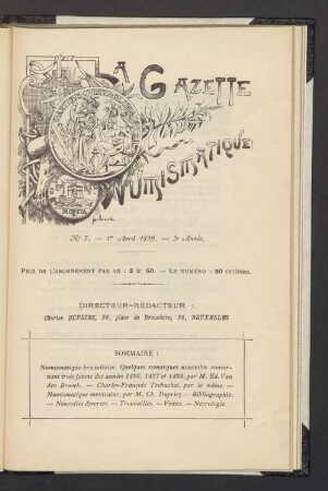 N° 7. — 1er Avril 1899. — 3e Année