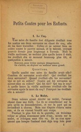 Petits contes pour les enfants par l'Auteur des Oeufs de Pâques : Mit Sprechübungen und Wortregister versehen von Fr. W. Steup. [Verfasser: Christoph von Schmid.]