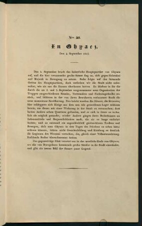 Nro. 50. In Ghyacz. Den 4. September 1812.