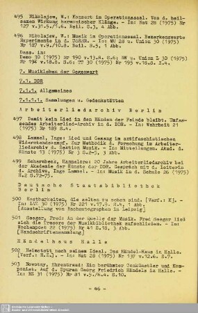 7. Musikleben der Gegenwart