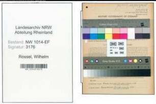 Entnazifizierung Wilhelm Rossel , geb. 26.10.1899 (Ingenieur)