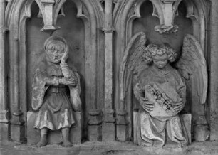 Grabmal Antoine de Vaudémont und Marie d'Harcourt: Engel mit Wappen