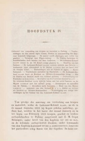 Hoofdstuk IV. Aankomst van versterking aan troepen en mazerieel te Padang ...