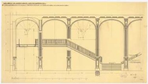 Warenhaus Wertheim, Leipziger Straße, Berlin 1. Bauabschnitt: Teppichraum: Längsschnitt
