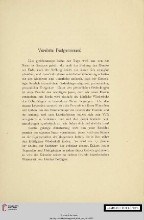 Verehrte Festgenossen!