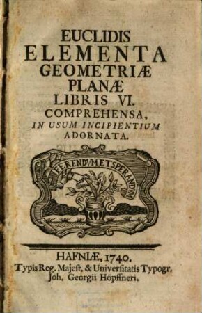 Elementa geometriae planae : libris VI comprehensa ...