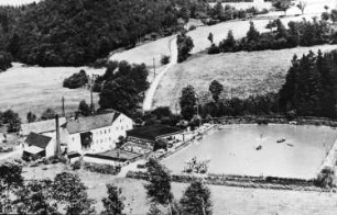 Wilsdruff-Blankenstein. Ober- oder Krillemühle, Vogelschau, Repro