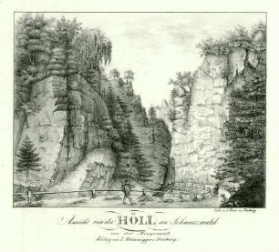 Ansicht von der Höll im Schwarzwald von der Morgenseite
