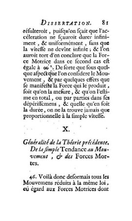 X. Généralité de la Théorie précédente. [...]