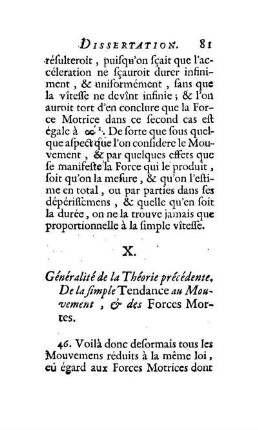 X. Généralité de la Théorie précédente. [...]