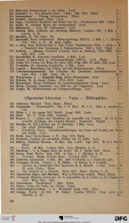 Allgemeine Literatur – Varia – Bibliophiles (Nr. 385-573)