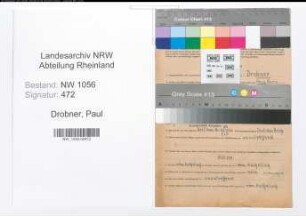 Entnazifizierung Paul Drobner , geb. 22.02.1903 (Polizist)