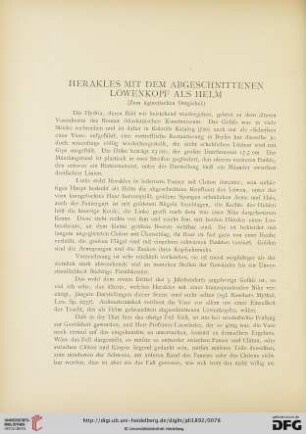 7: Herakles mit dem abgeschnittenen Löwenkopf als Helm : (zum äginetischen Ostgiebel)