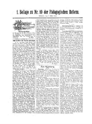 Noch ein Wort über Partheil und Probst : 1. Beilage zu Nr. 10 der Pädagogischen Reform