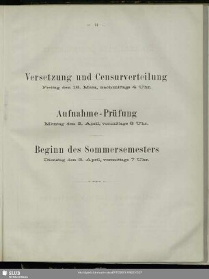 Aufnahme-Prüfung