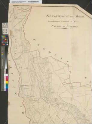 Dép. de la Roer, Arr. com. de Kleve, Canton de Geldern. Plan géométrique de la commune de Nieukerck. Levé en exécution de l'arrêté du gouvernement du 12 brumaire an 11. Terminé le .. [um 1805]. Chavette