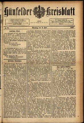 Ausgabe vom Dienstag, den 06. Juli 1897.