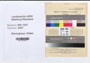 Entnazifizierung Walter Reininghaus , geb. 14.10.1897 (Lehrer)