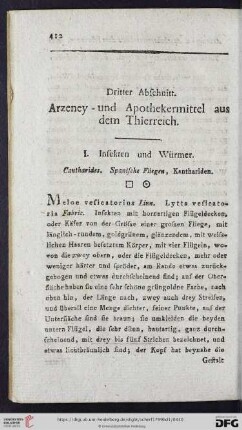 I. Insekten und Würmer