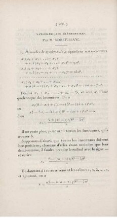 Mathématiques élémentaires.
