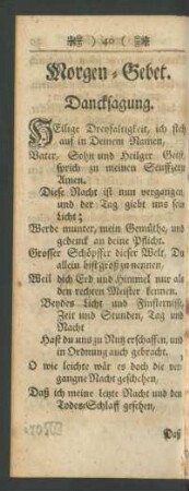 Morgen-Gebet