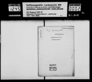 Katzauer, Isidor, Fabrikant, Bruchsal Käufer: Karl Kirschner, Verwaltungssekretär und dessen Ehefrau Lina geb. Bopp, Bruchsal Lagerbuch-Nr. 1144 Bruchsal
