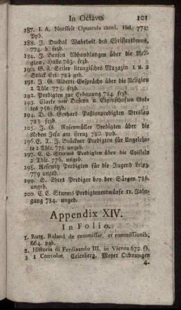 Appendix XIV.