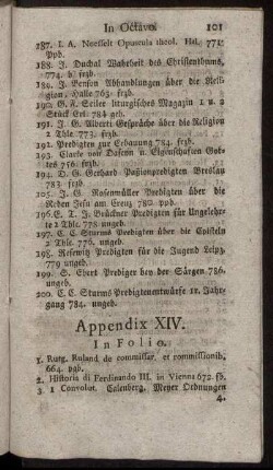 Appendix XIV.
