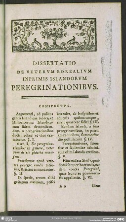 Dissertatio De Veterum Borealium Inprimis Islandorum Peregrinationibus