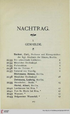 Gemälde (Nr. 2133-2164)